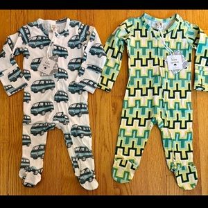 Kate Quinn Organic Cotton baby pajamas NWT 6/9 mo